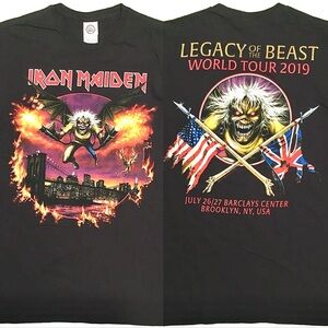 Iron Maiden T-Shirt Tour 2019 Legacy of the Beast Barclays Center Brooklyn NYC L